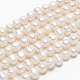Hebras de perlas de agua dulce cultivadas naturales X-SPPA004Y-1-2