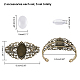 Pandahall 5 set bracciale in ottone vuoto con impostazioni cabochon tondo ovale 25x18mm lunetta vassoio per creazione di gioielli polsino braccialetti braccialetti bronzo antico DIY-PH0025-83AB-7