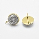 Brass Polymer Clay Stud Earring Findings RB-K051-12A-2
