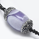 Natural Amethyst Beaded Necklaces NJEW-K110-C01-2