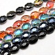 Electroplate Crystal Glass Oval Beads Strands EGLA-F061-M-1