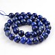 Lapis lazuli naturales hebras de perlas redondas G-M230-02-10mm-2