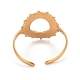 Ионное покрытие (ip) 304 пончик из нержавеющей стали с открытым манжетным кольцом для женщин RJEW-C025-21G-3