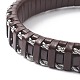Leather Braided Cord Bracelets BJEW-E345-15C-P-2