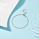 304 bracelet chaîne trombones en acier inoxydable pour femme X-BJEW-JB08325-2