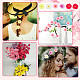 CRASPIRE 120Pcs 6 Colors Cloth Imitation Peach Blossom AJEW-CP0001-87-8