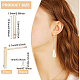 Accessoires de boucle d'oreille en laiton 30pcs benecreat KK-BC0009-06-2