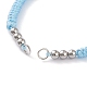Fabrication de bracelet en cordon de polyester tressé réglable AJEW-JB00849-02-2