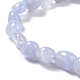 Bracelets élastiques à perles en agate bleu naturel BJEW-F414-02B-12-3