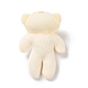 Mini giocattoli di peluche animali in cotone pp portano la decorazione del ciondolo HJEW-C002-04-2