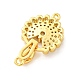 Rack Plating Brass Micro Pave Clear Cubic Zirconia Fold Over Clasps KK-E034-37G-3