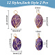 HOBBIESAY 4 Sets 2 Styles Natural Mixed Gemstone Pendants G-HY0001-61-2