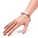 Bracelet extensible perlé tube incurvé acrylique pour femme BJEW-JB08438-04-3