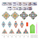 Kits de pendientes colgantes de rombos y triángulos con pintura de diamantes diy pandahall DIY-TA0004-97-2