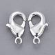 Silver Color Plated Brass Lobster Claw Clasps X-KK-902-S-2