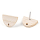 Ash Wood Stud Earring Findings EJEW-N017-011M-3