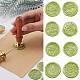CRASPIRE Wax Seal Stamp Set 8 Pieces Mountain Theme Vintage Sealing Wax Stamps with 2pcs Wood Handles 25mm Removable Brass Head Sealing Stamp for Wedding Invitation Valentine's Day DIY-CP0001-99G-3