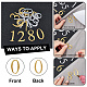 NBEADS 20 Pcs 2 Colors Embroidery Number Patch PATC-NB0001-19-4