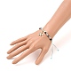 Verstellbarer Nylonfaden geflochtene Perlen Armbänder BJEW-JB05579-02-5