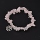 Naturelle quartz rose de perle bracelets extensibles BJEW-JB01996-01-1