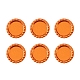 ブリキペンダントカボションセッティング  瓶のキャップ  ダークオレンジ  34x3mm  穴：1.6mm IFIN-WH0075-12-1