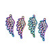 Pendentifs en alliage de couleur arc-en-ciel PALLOY-T054-158-1
