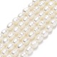 Fili di perle di perle d'acqua dolce coltivate naturali PEAR-J006-14B-01-1