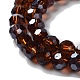 Chapelets de perles en verre électroplaqué EGLA-R015-8mm-18-4