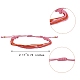 Bracelet cordon tressé en polyester ciré bicolore BJEW-SW00026-7