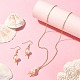 Collana con ciondolo di perle naturali e orecchini pendenti SJEW-JS01276-5