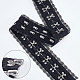 FINGERINSPIRE 2.8M 5.6cm Hook and Eye Cotton Tape Trim 3cm Spacing Black Lace-Covered Tape with Hook & Eye Black Lace Ribbons for DIY Clothing Accessories Embellishment Decorations FIND-WH0082-91A-4