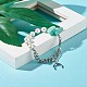 Bracelet en perles d'amazonite naturelle et de coquillages pour fille femme X1-BJEW-TA00022-2