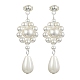 Aretes colgantes con perlas de concha EJEW-TA00339-1