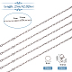 Benecreat 25m 304 Edelstahl-Kabelketten für DIY-Kettenhalsketten-Herstellungskit CHS-BC0001-06-2