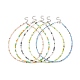 Wickelarmband aus Glassamenperlen mit zwei Schlaufen für Damen BJEW-JB09216-7