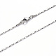 304 collar de cadena coreana de acero inoxidable NJEW-S420-006C-P-1