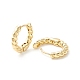 Brass Twisted Rope Chunky Hinged Huggie Hoop Earrings for Women X-EJEW-P196-25G-2