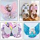 PandaHall 60pcs 2 Sizes Glitter Fabric Angel Wings Embossed 10 Colors Iridescent Wings Patches DIY Sequined Applique for Bag Clothes Hair DIY Crafts Decoration DIY-PH0026-30-7
