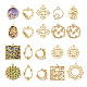 Cheriswelry 40 pz 10 pendenti con castone aperto in lega di stile 4 PALLOY-CW0001-02-1