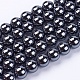 Non-Magnetic Synthetic Hematite Beads Strands G-H1623-8mm-3-1