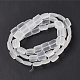 Transparent Frosted Glass Beads Strands FGLA-S001-01G-4