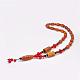 Buddhist Jewelry Natural Tibetan Agate Beaded Necklaces NJEW-F131-05-2
