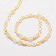 Chapelets de perles ovales en coquillage naturel SSHEL-M014-38-2