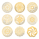 OLYCRAFT 9 Pcs Sacred Geometry Copper Stickers Decals Orgone Stickers Energy Tower Material for DIY Scrapbooks DIY-OC0008-54-1