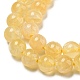Fili di perline di calcite naturale al miele G-R494-A05-02-3