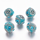 Sky Blue Color Oval Indonesia Beads X-CLAY-G001-2-1