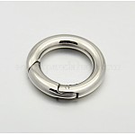 Anello liscio 304 anelli porta molla in acciaio inossidabile, o anelli, chiusure a scatto, colore acciaio inossidabile, 9 gauge, 17x3mm