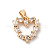 Латунные микропаве прозрачные подвески с фианитом KK-C062-074G