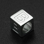 Европейские бусины из нержавеющей стали 201 STAS-N090-LA062-B