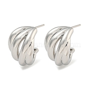 Серьги-гвоздики из латуни с реечным покрытием EJEW-C102-27P